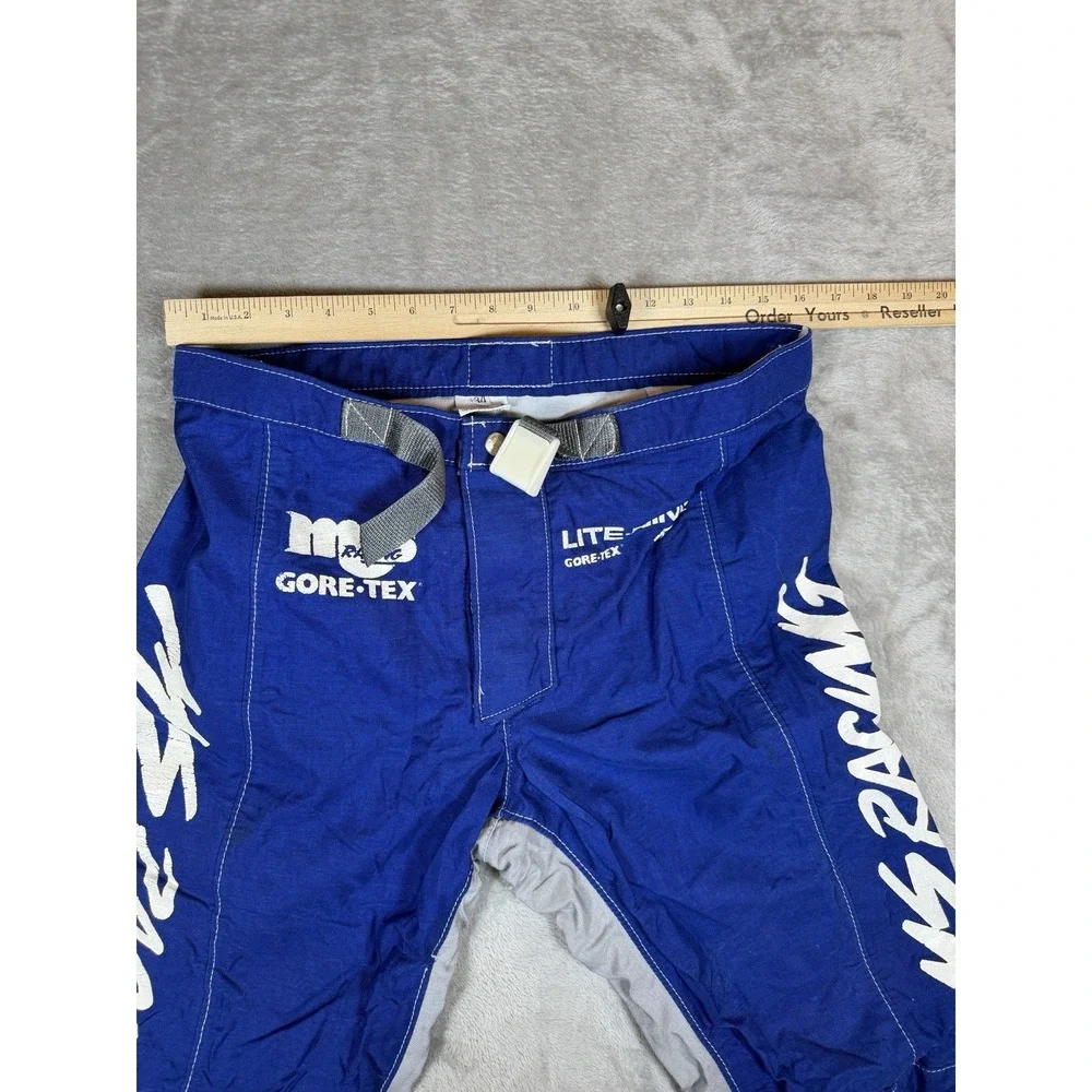Vintage MS Racing Lite-Ning Gore-Tex Motocross Pants Blue USA Adult Size 34